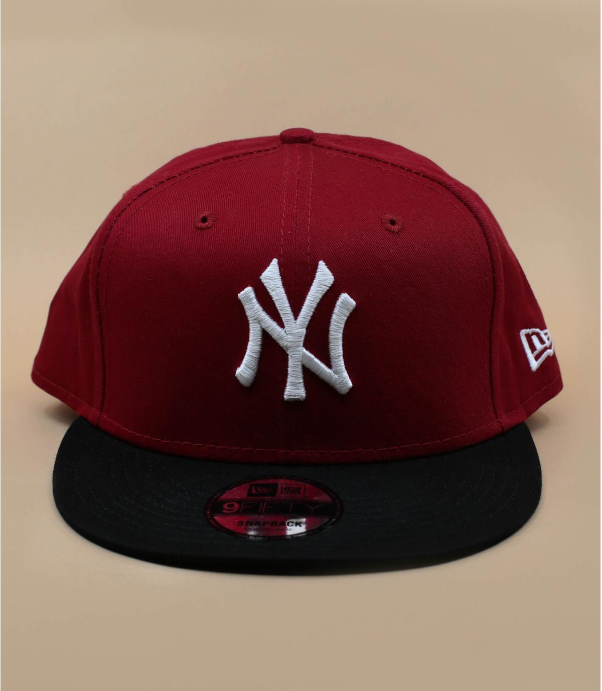 Snapback Colour Block NY 950 maroon black New Era